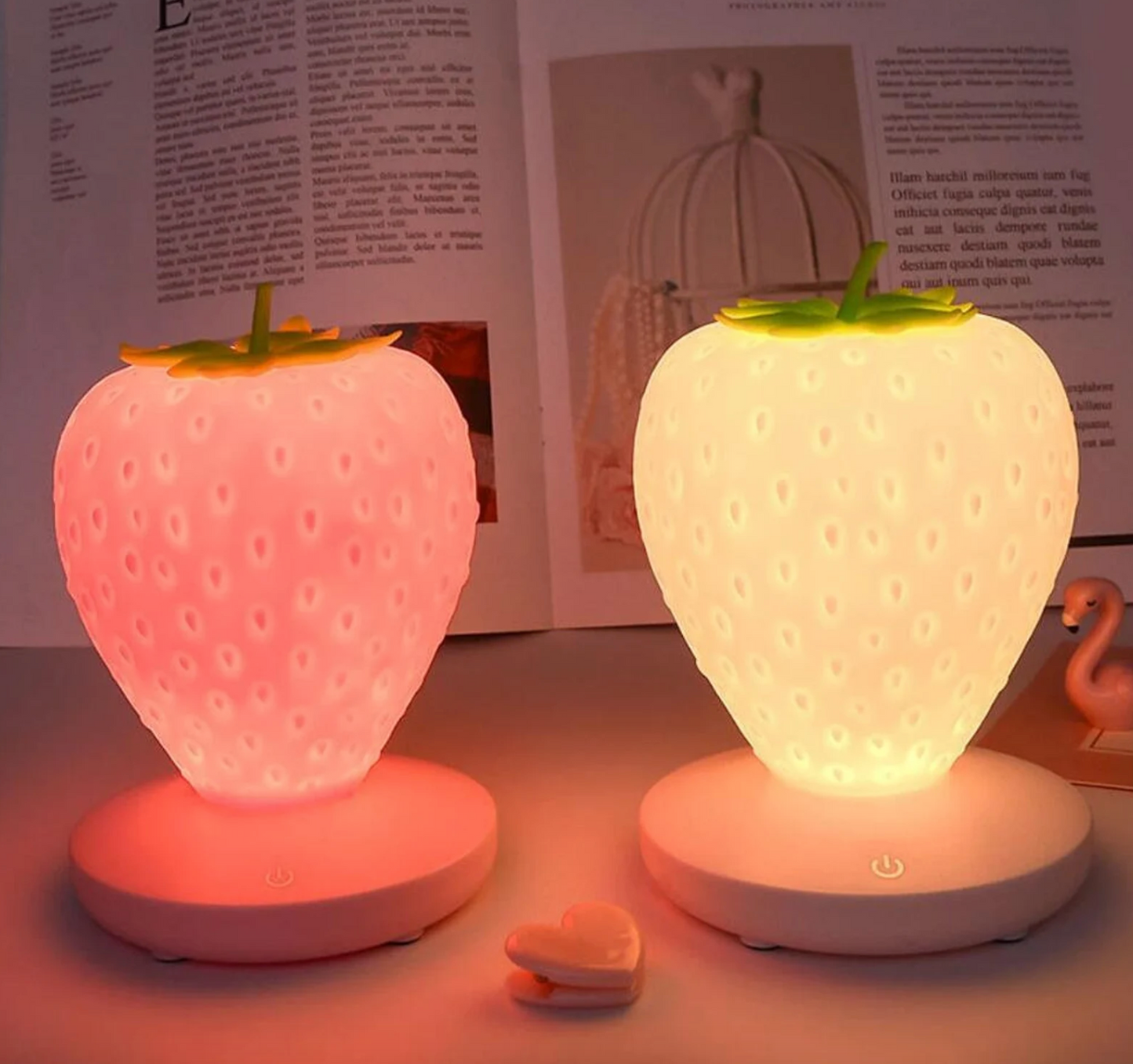 Cute Silicone Strawberry Lamp, Strawberry Night Light