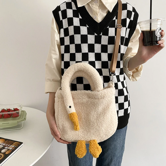 Translation missing: en.Crossbody/Top Handle Fuzzy Goose Bag