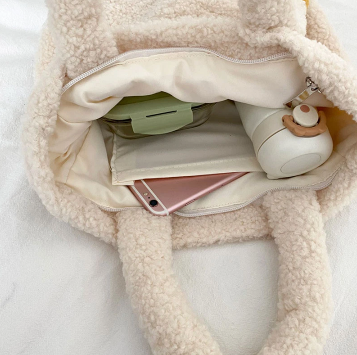 Crossbody/Top Handle Fuzzy Goose Bag