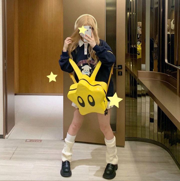 Cute Kawaii Yellow Star Backpack