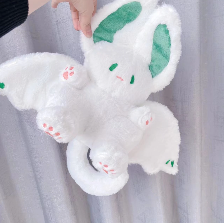 Adorable White Bat Plush