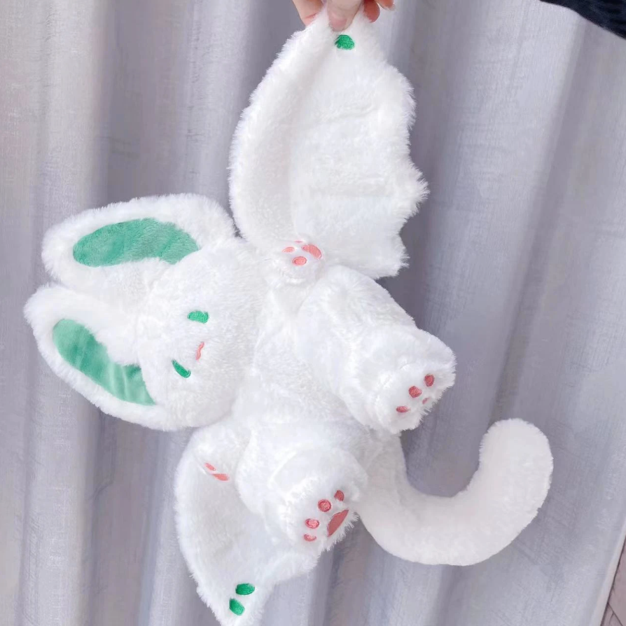 Adorable White Bat Plush