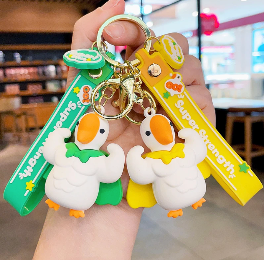 Funny Buff Ducks Keychains