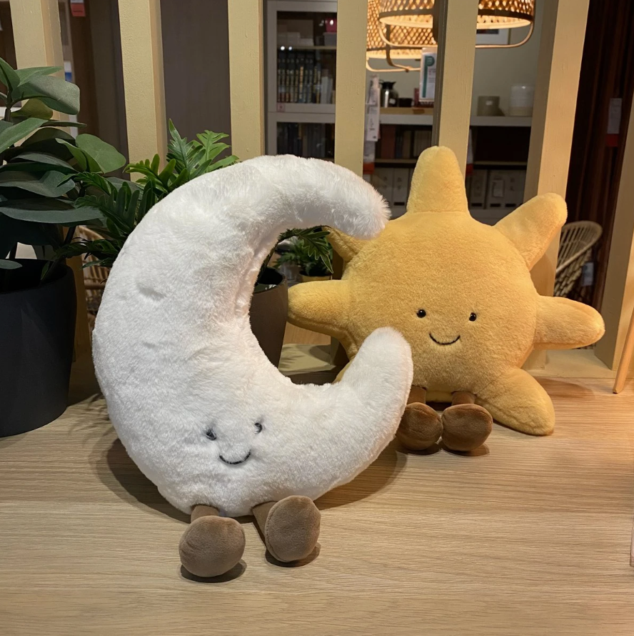 Adorable Sun and Moon Sunshine Decorative Plush Pillows