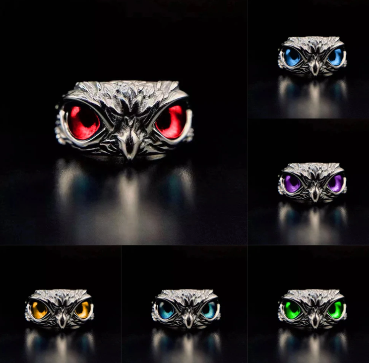 Owl Magic Rings Adjustable Eyes Owl Ring – UNIQUE RANDOM PARADISE 🌺
