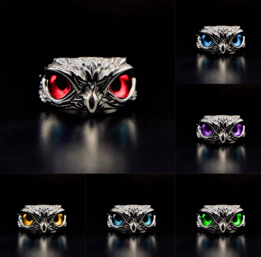 Translation missing: en.Adjustable Eyes Owl Ring