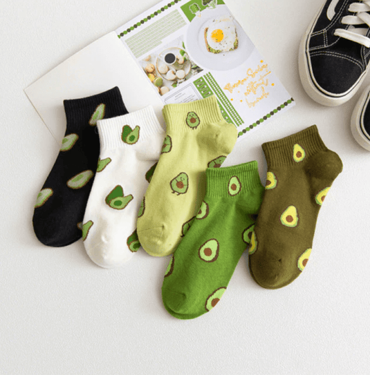 Translation missing: en.5 Pack Different Styles Avocado Lovers Socks