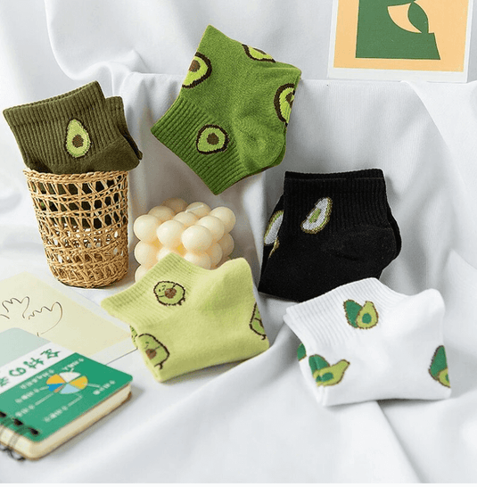 Translation missing: en.5 Pack Different Styles Avocado Lovers Socks