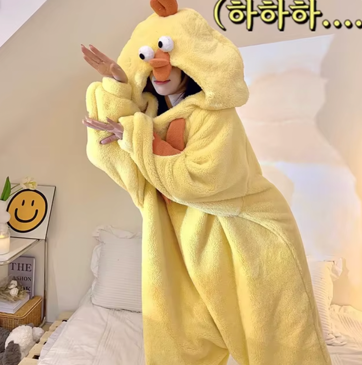 Chicken Robe and Slippers Pajamas