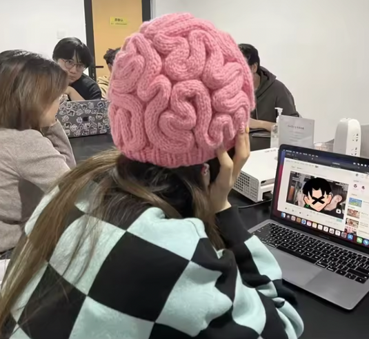 Translation missing: en.Creative Brain Design Knitted Beanie Hat