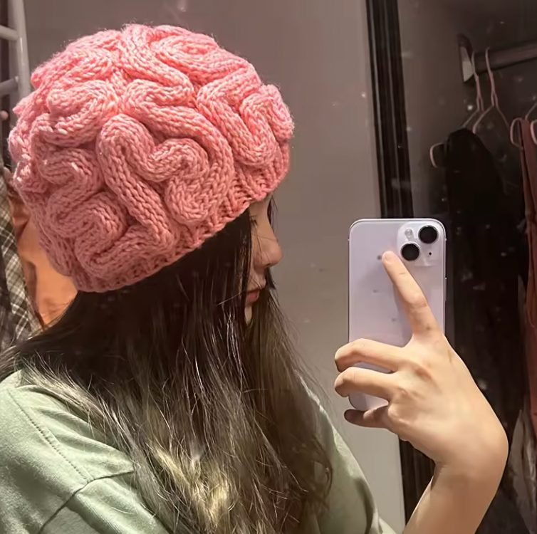 Creative Brain Design Knitted Beanie Hat