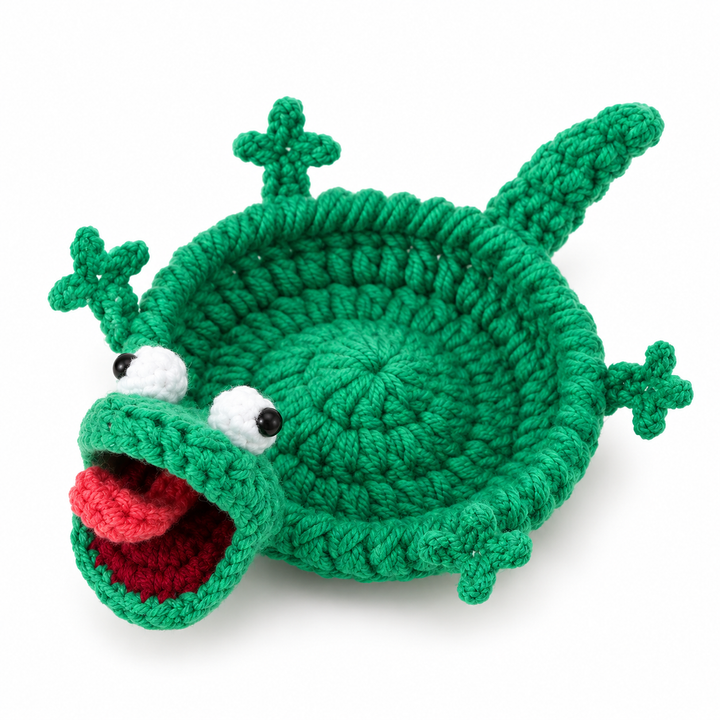 Translation missing: en.Funny Crochet Animal Mug Coasters – Frog, Rat &amp; Penguin Cup Coasters