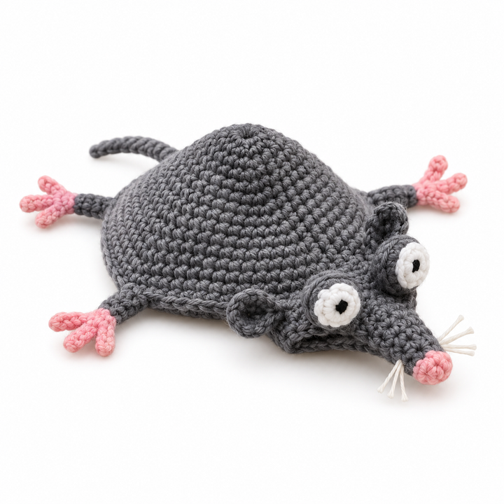 Translation missing: en.Funny Crochet Animal Mug Coasters – Frog, Rat &amp; Penguin Cup Coasters