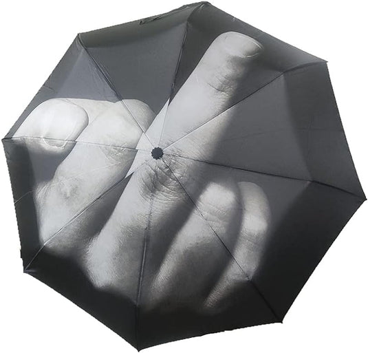 Translation missing: en.Funny Middle Finger Umbrella – Anti-Rain Statement Parasol, Windproof Folding Gag Gift