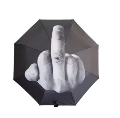 Funny Middle Finger Umbrella – Anti-Rain Statement Parasol, Windproof Folding Gag Gift