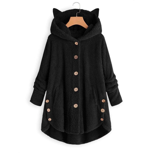 Translation missing: en.10 Different Colors COZY CAT EARS WARM TEDDY COAT WITH POCKETS