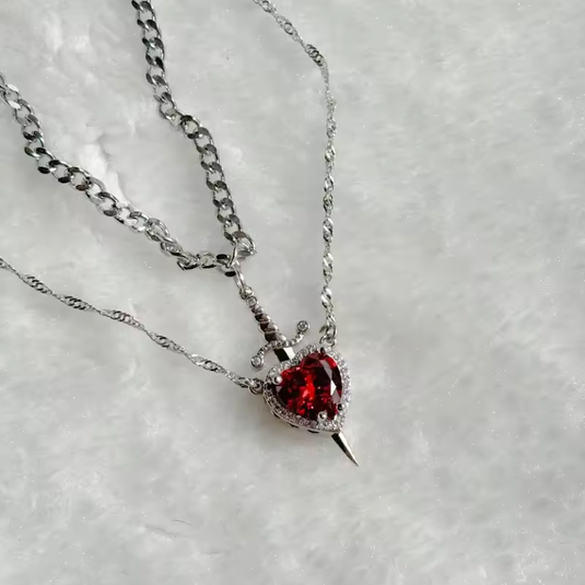 Translation missing: en.HEART AND SWORD COUPLE NECKLACES