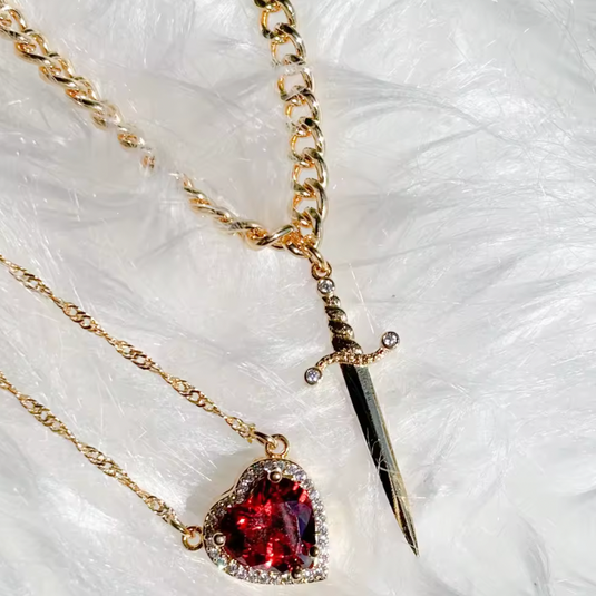 Translation missing: en.HEART AND SWORD COUPLE NECKLACES