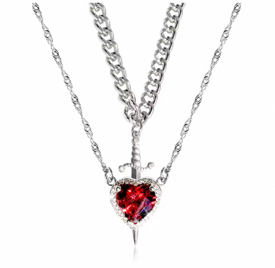 Translation missing: en.HEART AND SWORD COUPLE NECKLACES