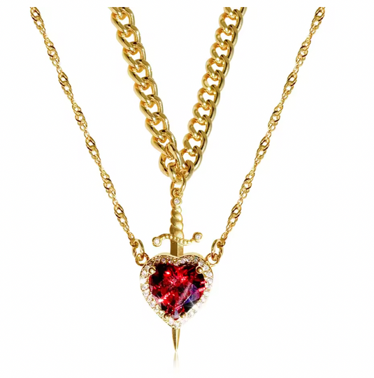 Translation missing: en.HEART AND SWORD COUPLE NECKLACES