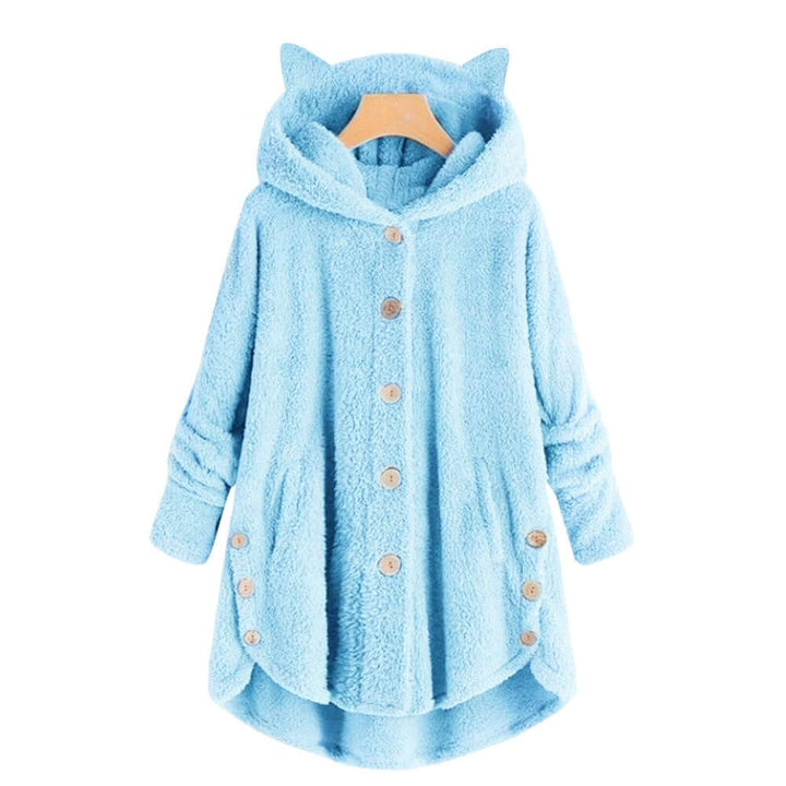 10 Different Colors COZY CAT EARS WARM TEDDY COAT WITH POCKETS
