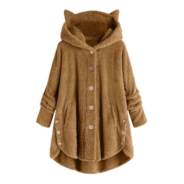 10 Different Colors COZY CAT EARS WARM TEDDY COAT WITH POCKETS