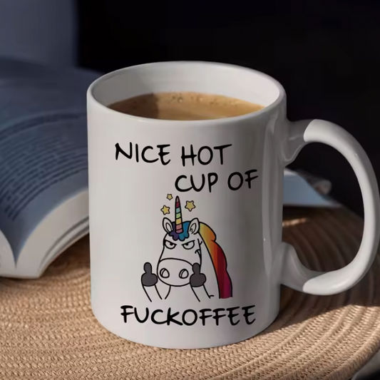 NICE HOT CUP OF FUCKOFFEE FUNNY MUG