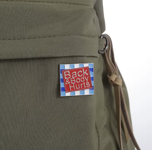 BACK AND BODY HURTS ENAMEL PIN