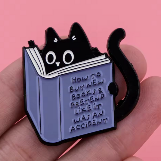 Translation missing: en.HOW TO BUY NEW BOOKS CAT ENAMEL PIN