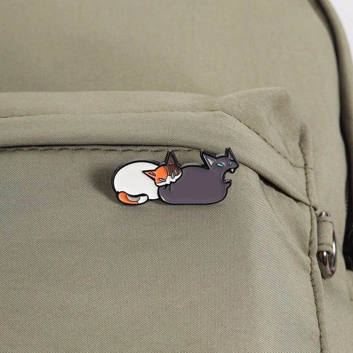 Translation missing: en.Paw-sitively Aggressive Meow &amp; Beware Funny Cat Enamel Pin