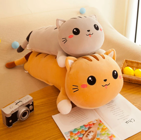 Translation missing: en.KAWAII CUTE CAT LONG PLUSH PILLOW - 2 colors available