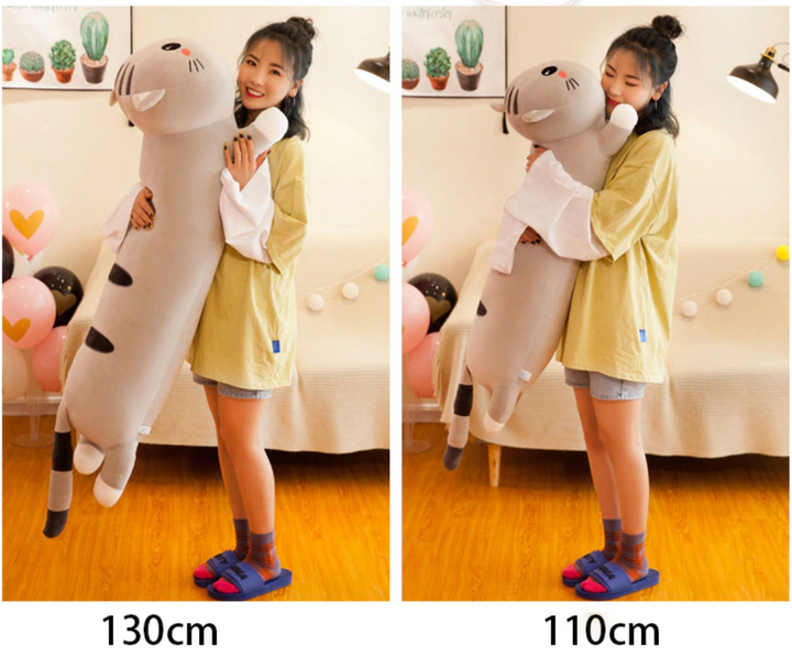 KAWAII CUTE CAT LONG PLUSH PILLOW - 2 colors available