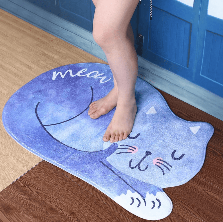 2 Different Colors Meow CAT BATH MAT