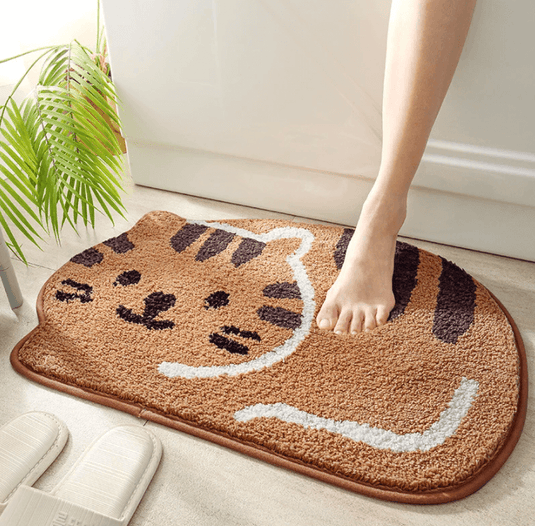 Translation missing: en.2 Colors Happy Cat Rug Bath Mat