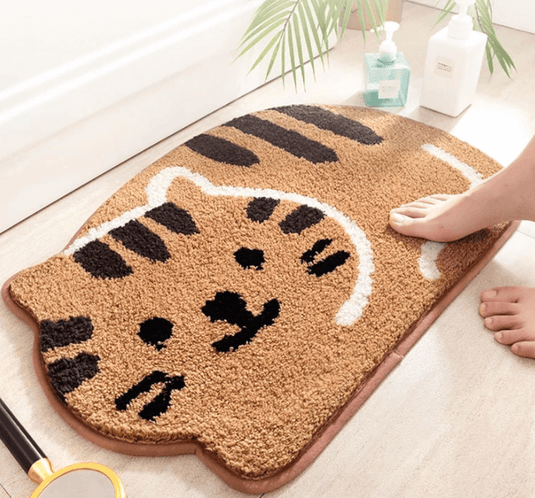 Translation missing: en.2 Colors Happy Cat Rug Bath Mat