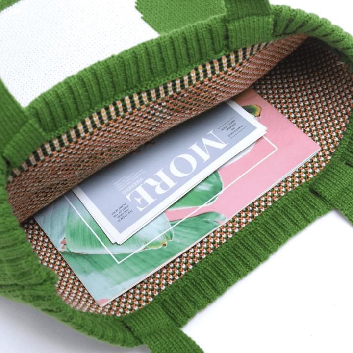 3 different styles knit bags, Shoulder tote duck & cat knit bags