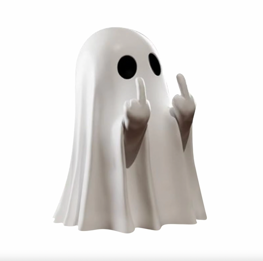 Translation missing: en.Funny Ghost with Middle Finger Figurine Halloween decor
