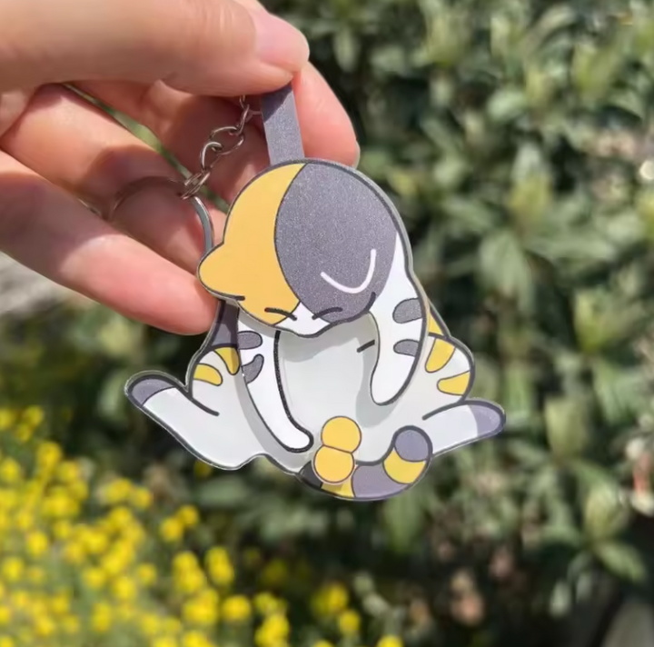 Funny Cat Keychain – 3D Printed Cat Play Ball Fidget Sensory Toy for Stress & Anxiety Relief