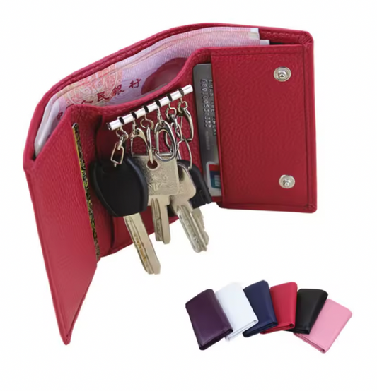 Leather Key Holder Wallet, Leather Key Case, Leather Key Holder, Key Organizer