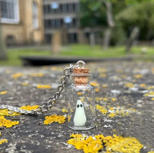 Translation missing: en.The Adopt a Ghost - Bottle Necklace - Glows in the Dark Necklace