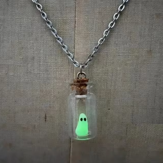 Translation missing: en.The Adopt a Ghost - Bottle Necklace - Glows in the Dark Necklace