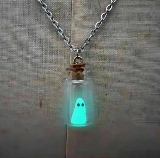 Translation missing: en.The Adopt a Ghost - Bottle Necklace - Glows in the Dark Necklace