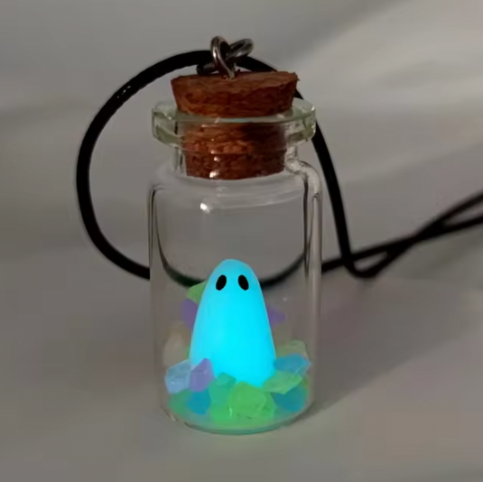 Translation missing: en.The Adopt a Ghost - Bottle Necklace - Glows in the Dark Necklace