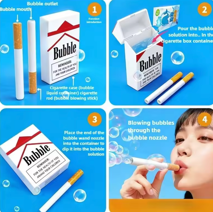 3D-printed retro cigarette box bubble toy