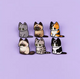 No Thoughts Head Empty Cat Enamel Pins