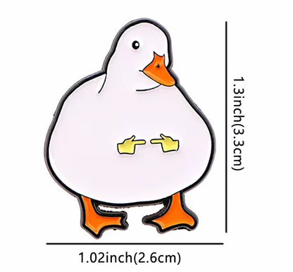 SHY DUCK ENAMEL PIN