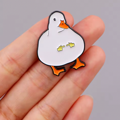 SHY DUCK ENAMEL PIN