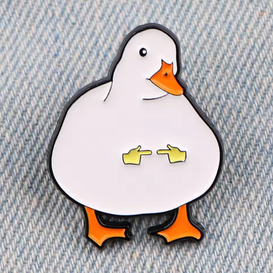 SHY DUCK ENAMEL PIN