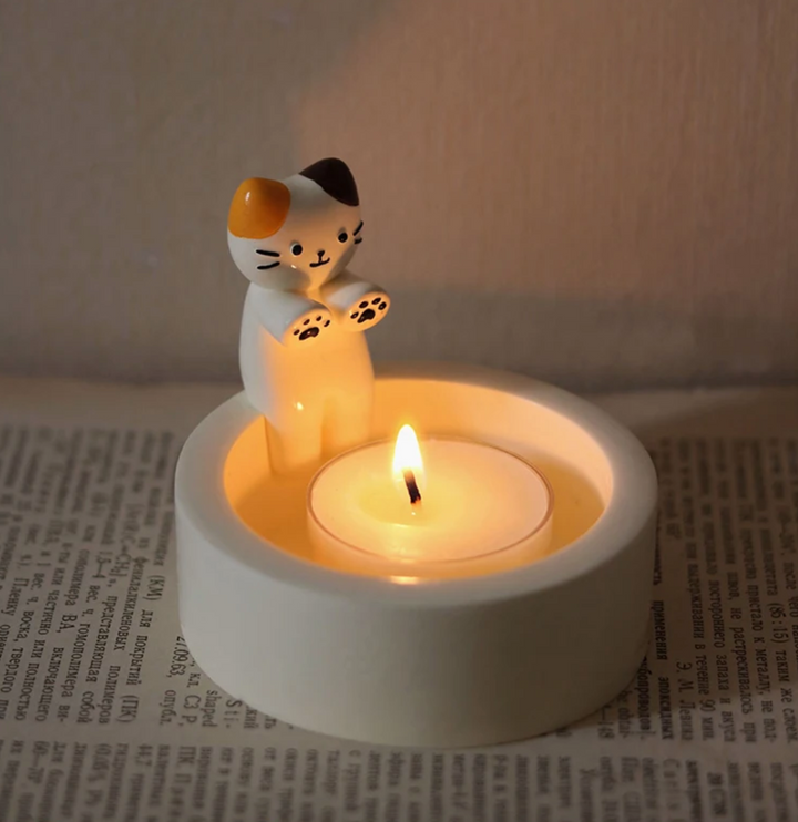 Adorable Cat Candle Holder