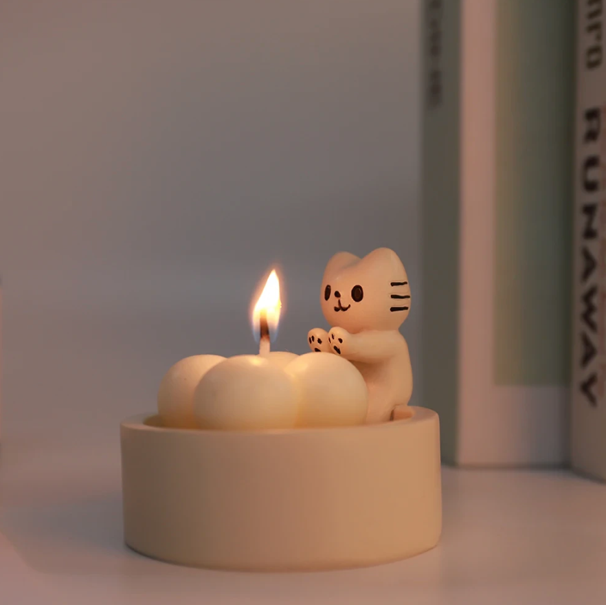 Adorable Cat Candle Holder